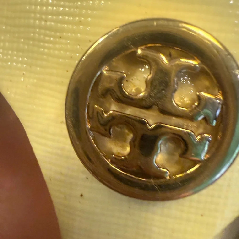 Tory Burch Cameron Ivory Wedge Sandals Size 5 - Picture 6 of 15